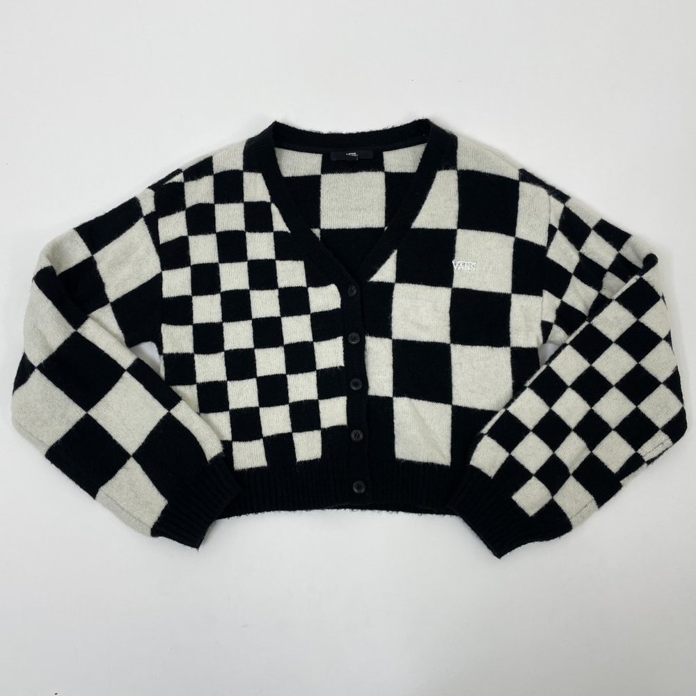BRAND NEW WITH TAGS BLACK & WHITE MIX MATCH RELAX VANS CARDIGAN